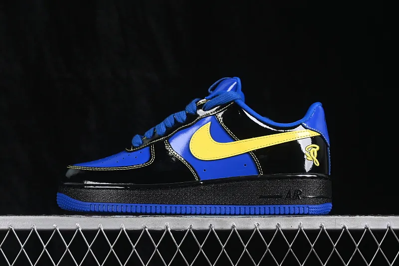 All categories Nk Air Force 1 Air Force series Nk Air Force 1 Low Air Force low-top C version Central Cee x Nike Air Force 1 Low "Racer Blue" black, yellow and blue patent leather Air Force 1 low-top casual sneakers IQ1402-010